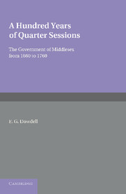 A Hundred Years of Quarter Sessions