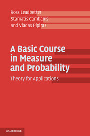 A Basic Course in Measure and Probability | Probability theory and  stochastic processes