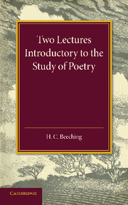 Two Lectures Introductory to the Study of Poetry
