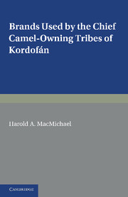 Brands Used by the Chief Camel-owning Tribes of Kordofán