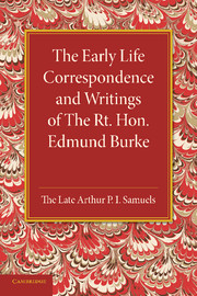 The Early Life Correspondence and Writings of The Rt. Hon. Edmund Burke