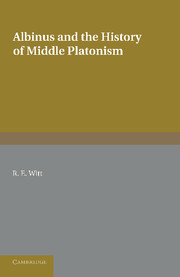 Albinus and the History of Middle Platonism