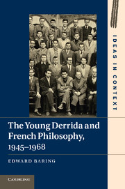 The Young Derrida and French Philosophy, 1945–1968
