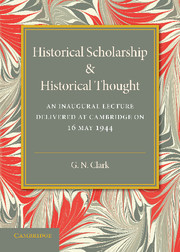 Historical Scholarship and Historical Thought