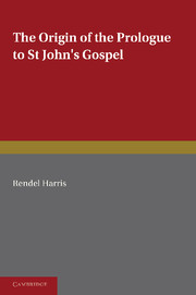 The Origin of the Prologue to St John's Gospel