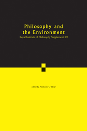 Philosophy and the Environment