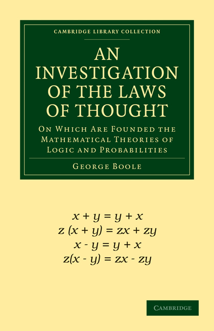 An Investigation of the Laws of Thought