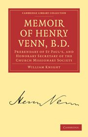 Memoir of Henry Venn, B. D.