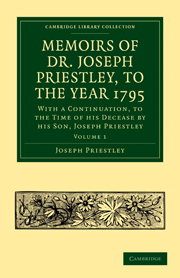 Memoirs of Dr. Joseph Priestley