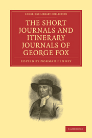 The Short Journals and Itinerary Journals of George Fox