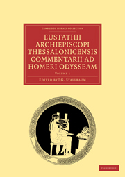 Eustathii Archiepiscopi Thessalonicensis Commentarii ad Homeri Odysseam