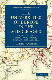 The Universities of Europe in the Middle Ages