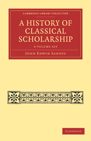 A History of Classical Scholarship