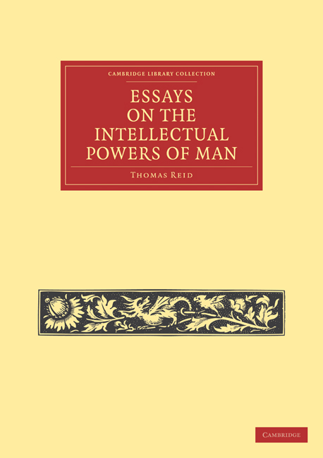 essays on the intellectual powers of man summary