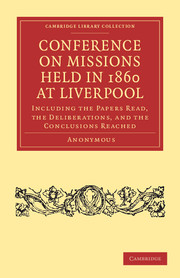 Conference on Missions Held in 1860 at Liverpool