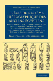 Précis du système hiéroglyphique des anciens Égyptiens