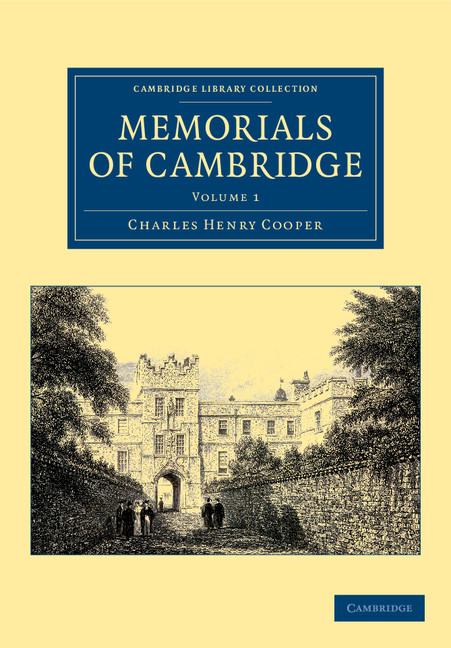 Memorials Of Cambridge   9781108043946i 