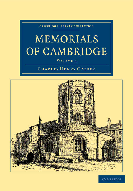 Memorials Of Cambridge   9781108043960i 