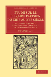 Étude sur le libraire Parisien du XIIIe au XVe siècle