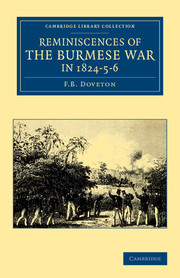 Reminiscences of the Burmese War in 1824–5–6