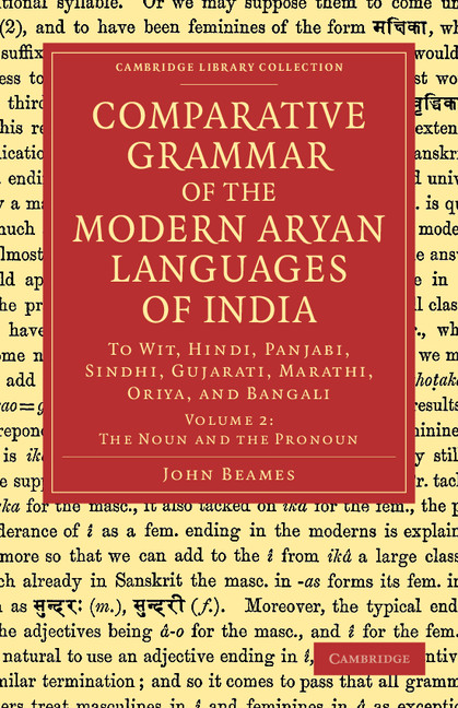 Comparative Grammar of the Modern Aryan Languages of India