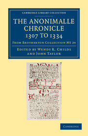The Anonimalle Chronicle 1307 to 1334