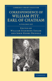 Correspondence of William Pitt, Earl of Chatham