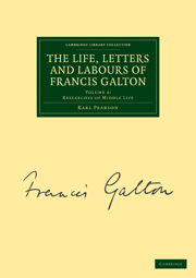 The Life, Letters and Labours of Francis Galton