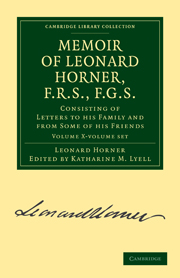Memoir of Leonard Horner, F.R.S., F.G.S.