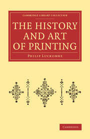 The History and Art of Printing