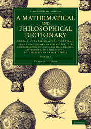 A Mathematical and Philosophical Dictionary