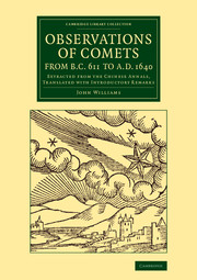 Observations of Comets from BC 611 to AD 1640