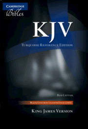 KJV Turquoise Reference Bible, Black Goatskin Leather, Red-letter Text, KJ676:XRL