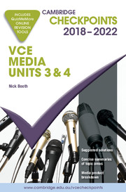 Picture of Cambridge Checkpoints VCE Media Units 3 and 4 2018-2022 (print & digital)