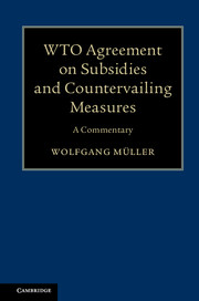 WTO Agreement on Subsidies and Countervailing Measures