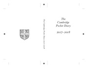 The Cambridge Pocket Diary 2017–2018