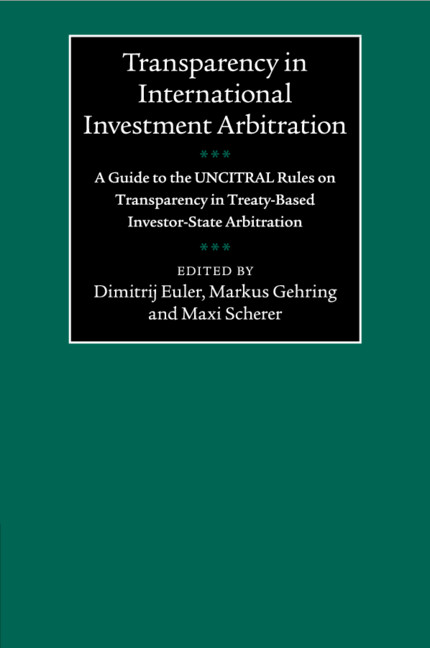 Transparency in International Investment Arbitration