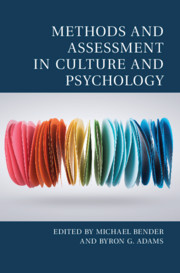 Methods and Assessment in Culture and Psychology | Cultural psychology