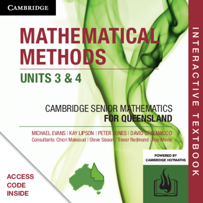 Mathematical Methods Units 3&4 for Queensland Digital Code | Cambridge ...