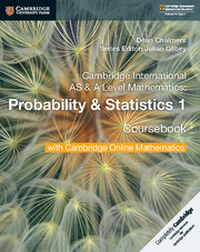 Picture of Cambridge International AS & A Level Mathematics Probability & Statistics 1 Coursebook with Cambridge Online Mathematics (2 Years)