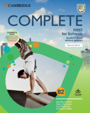 Compact first for schools CAMBRIDGE VV.AA Workbook-key+audio cd 