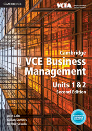 Picture of Cambridge VCE Business Management Units 1&2 Second Edition (print and digital)