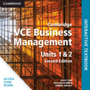Picture of Cambridge VCE Business Management Units 1&2 Digital (Card)