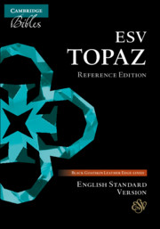 ESV Topaz Reference Edition, Black Goatskin Leather, ES676:XRL