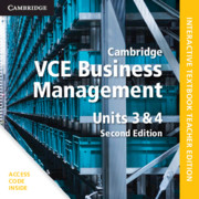 Picture of Cambridge VCE Business Management Units 3&4 Digital Teacher Edition (Card)