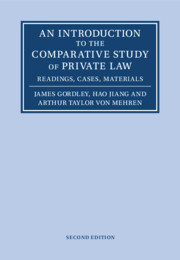 The Law of Obligations (Part One) - An Introduction to the Comparative  Study of Private Law