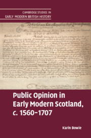 Public Opinion in Early Modern Scotland, c.1560–1707