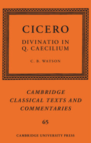 Cicero: <i>Divinatio in Q. Caecilium</i>