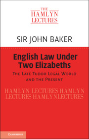 English Law Under Two Elizabeths