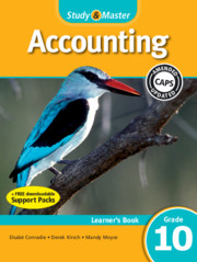 Study & Master Accounting Learner's Book Grade 10 (1 Year) Elevate Edition